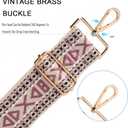 2 x Wide Purse Strap Replacement Crossbody Shoulder Bag Strap Adjustable Handbag Strap Replacement Belts Gold Hardware (Purple)