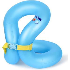 Floaties Swim Vest for Child, Portable Inflatable Pool Floats Swimming Ring with Adjustable Safety Buckle, Safety Swim Arm Bands with Double Surround Air Bag, Durable Float Tube for Kids