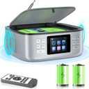 CD Player Portable, ARAFUNA Bluetooth CD Player Boombox, with Speakers, LED Display, CD Radio Player AUX USB, CD Players for Home Car