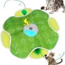 Cat Toys for Bored Indoor Adult Cats, Rechargeable Interactive Cat Toy, 2 in 1 Hide and Seek Cat Toy with Motion Activated, Moving Concealed Feathers, Bored Adult Cats Wand Toy