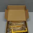 goldenwarm 10Pack 5in Brushed Gold Cabinet Pulls Gold Cabinet Handles Gold Drawer Pulls Modern Cabinet Hardware Handles for Kitchen Cabinets (5in hole centers)