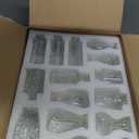 36Pcs Bud Vases Set Small Vintage Glass Bottles Clear Bud Vases in Bulk Multiple Shape Cute Glass Vases for Rustic Wedding Centerpieces Table Decorations and Home Decor(Clear)