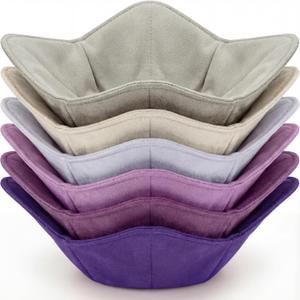 Boao 6 Pack Microwave Bowl Cozy Holder Safe Insulated Bowl Cozies Multipurpose Hot Heat Proof Soup Plate Holder to Prevent Hand from Heat and Maintain Food Warm(Purple)