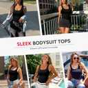 Nebility Womens' Waist Trainer Seamless Round Neck Tummy Control Shapewear Bodysuit (Black, XXXL)