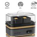 Evoloop Rapid Egg Cooker Electric 6 Eggs Capacity, Soft, Medium, Hard Boiled, Poacher, Omelet Maker Egg Poacher With Auto Shut-Off, BPA Free