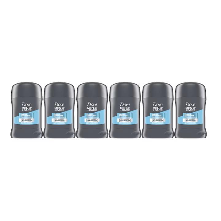 Dove Men+Care Antiperspirant Deodorant Stick Clean Comfort Twin Pack 72-Hour, 6x(2)
