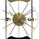 A Modern-Designed Wall Clock with A Round Dial and Square Wooden Board is Suitable for Home and Office Decoration Suitable for Kitchen, Living Room or Office(Style 1)