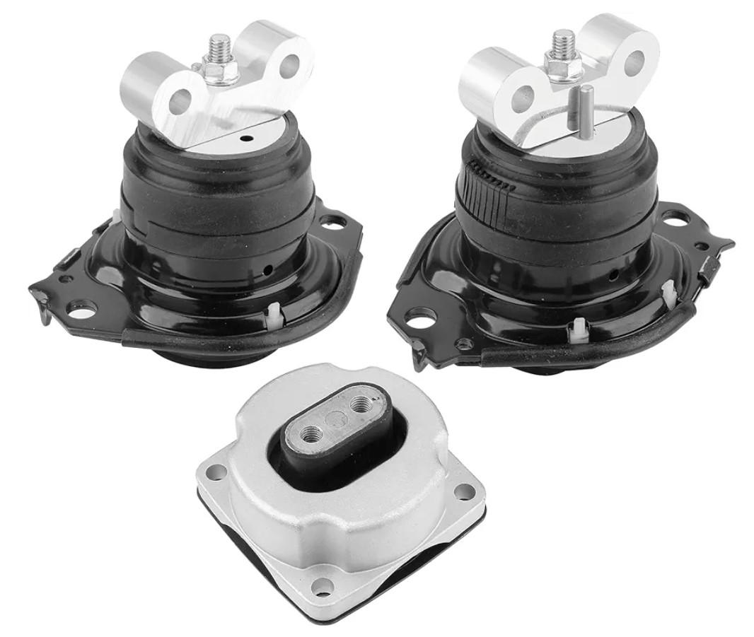 3-Piece Motor Mount Kit - Engine & Transmission Mount Set for 2011-2022 Dodge Charger/Challenger & Chrysler 300 3.6L/5.7L V6 V8 - Replaces OEM A5388, A5522, 68131602AA