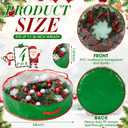 Aliceset 4 Pack Wreath Storage Containers, Ornament Garland Wreath Storage Bags with Handle Zipper Decorative Storages Box for Winter Valentine Wreaths(24 x 24 x 7.8 Inch,Light Green)