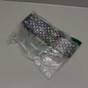 Quotidian Heat Sealable Holographic Black Heart Zip Storage Bags 2.1" x 7.3" (5.4 x 18.5cm) Pack of 100  Resealable Pouches for Lip Gloss Tube, Stick, and Toothbrush