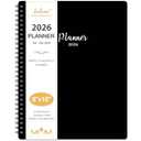 2026 Planner - Planner 2026 Weekly and Monthly, Jan. 2026 - Dec. 2026, 8" x 10", with Tabs, Thick Paper, Spiral Binding, Classic Black