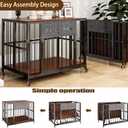 31.5" Foldable Dog Crate Furniture for Medium Dogs, Walnut