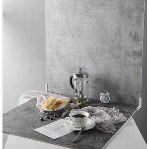 2 PCS Photo Backdrop Boards for Flat Lay, Food Photography Background 24x24 Inch, BEIYANG (Light Gray+Dark Gray)