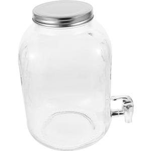 Elegant Glass Juice Drink Container with Faucet Large Capacity Sealed Canister Safe for Ages