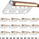 12 Pack 7 Inch Retaining Wall Lights, 5W 2700K Soft White LED Hardscape Lighting, 12V AC/DC Low Voltage Step Light, IP65 Waterproof Outdoor Landscape Lighting for Patio Walls Stairs, ETL