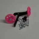 HAWENS Bike Training Wheels Mute Flash Wheels with Adjustable Bicycle Stabilizer Mounted Kit Compatible for 12 14 16 18 20 inch Single Speed Bike (Pink)