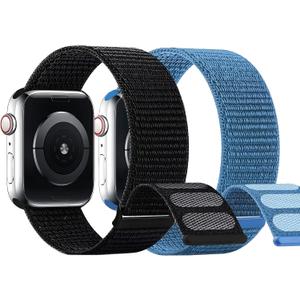 SimpleThings Compatible with Kids Apple Watch Bands, Nylon Hook and Loop for K12 Boy Girl Small Wrist iWatch Series 9 8 7 6 5 4 3 SE SE2 SE3