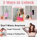 Pothunder Fingerprint Padlock, Locker Lock, Combination Lock, Fingerprint Lock with APP Unlock, USB Rechargeable, Suitable for Gym Locker, Door, Locker