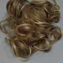 REECHO 9" Short Ponytail Extension, Classic Loose Curly Wavy Claw Clip Pony tails Hair Extensions HP001 Hairpieces for Women - Honey Blonde with Highlights
