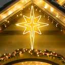 43-inch Large Bethlehem Star Led Motif Light, Outdoor Waterproof Christmas Decorations Super Bright, for Nativity Scenes Roof Window Wall Front Door Garden Display, Warm White