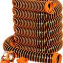 50 FT Extra Long Camper RV Sewer Hose Kit with 6-in-1 Clear Elbow Adapter