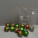 12 Pcs Christmas Tree Ornaments,2.4 Inch Christmas Ball Ornaments for Tree,Red Green Glittering Hanging Bulbs Pendants for Xmas Decorations
