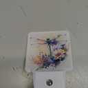 Watercolor Dragonfly Flowers Night Light, Vintage Insect Botanical Floral Leaves Dusk to Dawn Night Light Plug in,0.5w Energy Saving Sleep Friendly NightLight for Kids Boys Girls Home Decor (Color2)