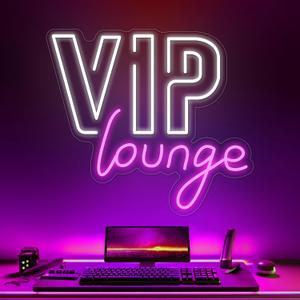 VIP Lounge Neon Signs for Wall Decor, VIP Lounge Led Signs for Room Decor, Neon Light Up Sign with USB Powered for Bar, Hotel, Cafe, VIP Room, Home Decoration