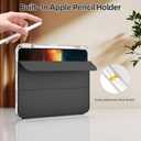 kenke Hybrid Case for iPad (A16) 11 Inch 2025, iPad 10th Generation Case 10.9 Inch 2022 with Pencil Holder, Detachable Cover with Clear Hard Back Shell, Auto Sleep/Wake, Black