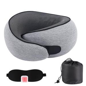MQZAYZ Airplane Travel Neck Pillow for Support Long Flight,Memory Foam Travel Pillow Compact Head Support with Pain Relief,Ergonomic Sleeping Pillow & Road Trips(Gray)