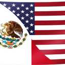 American Mexican Friendship Flag 4x6FT USA Mexico Flag Fade Proof Vivid Color Polyester with Brass Grommets For Indoor Outdoor (A, 4x6FT)