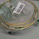 HPC DECOR Set of 6 Gold Metal Wire Pizza Pan Riser Stands-Round Pizza Tray Riser Rack Holder-Tabletop Display Racks, buffet risers for Food Platter Tray-Metal Display Stands for Home, Restaurant, Party