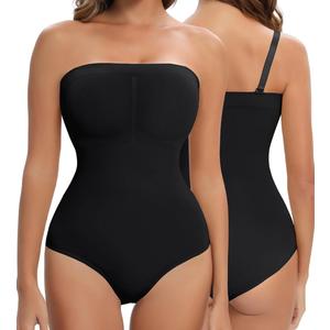 Strapless Shapewear for Women, Tummy Control Triangle Bodysuit, Body Shaper Tank Top Large