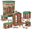 LINCOLN LOGS Collector's Edition Village Set - 327 Real Wood Pieces, Ages 3+, Retro Building Toy for Boys/Girls, Creative Construction Game