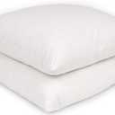 Euro Pillow Inserts 26 x 26 (Pack of 2) White, Goose Down Feather Pillow Stuffer, Premium White Pillows for Bed, Couch, and Cushion with 100% Cotton Cover - by Maison Des Garon