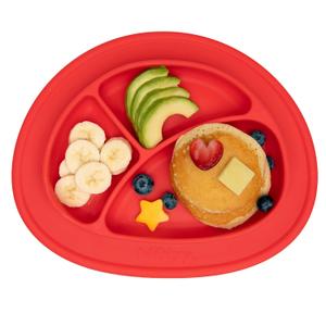 Nuby Silicone Sure Grip Miracle Mat, Fits Most High Chairs, 6 M+, Red (Child size)