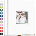 Artfeel Photo Album Self Adhesive Scrapbook Album for 3x5 4x6 5x7 8x10 Pictures,40 Pages Linen Cover with Display Window DIY Photo Book,Ideal Gifts for Family Travel Wedding Baby