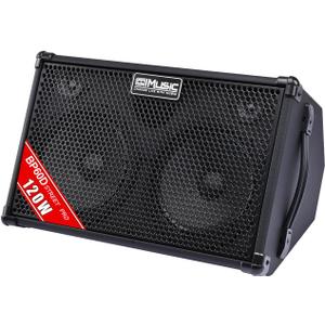 Coolmusic BP60D 120W Battery Powered Acoustic Guitar Amplifier,Portable Bluetooth Speaker with Reverb Chorus Delay Effect, 7 Inputs