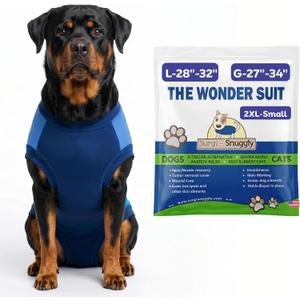 Surgi Snuggly Dog Surgery Recovery Suit - Dog Onesie for Post Surgery Recovery, Female Spay & Male Neuter - Surgical Suit for Dogs, E-Collar Cone Alternative, Double Blue - 2XL Small - 28" - 32" (EC)