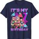 7 Years Old Birthday K pop Kids 7th Birthday Girls Kpop TShirt