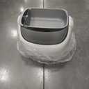 Open-Top Self Cleaning Litter Box, Automatic Cat Litter Box with APP Control, Dual Safety Sensors, Includes Trash Bags, Grey-White