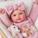 BABESIDE Lifelike Reborn Baby Dolls Girl, 20 Inch Cute Realistic Newborn Baby Doll, Soft Vinyl Poseable Real Life Baby Dolls with Accessories for 3+ Year Old Girls Gifts, Pretend Play, Collection