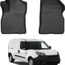 Mixsuper Front Floor Mats Compatible with 2015-2022 Ram ProMaster City All Weather Floor Liners 1st Row Mat Liner Set Black