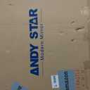 ANDY STAR 30x40 Inch Matte Black Mirror, Large Asymmetrical Wall Mirror in Premium Stainless Steel Metal Thin Frame Deep 1, Modern Rectangle Mirror with Unique Wavy Design Ideal for Home Decor