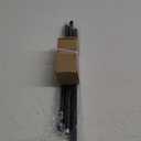 Black Wrap Around Curtain Rods:5/8" Small Blackout Adjustable Window Curtain Rod for Bedroom Kitchen Apartment Renter Friendly,Room Darkening Curved Drapery Rods Easy Install,Matte Black 36-72"