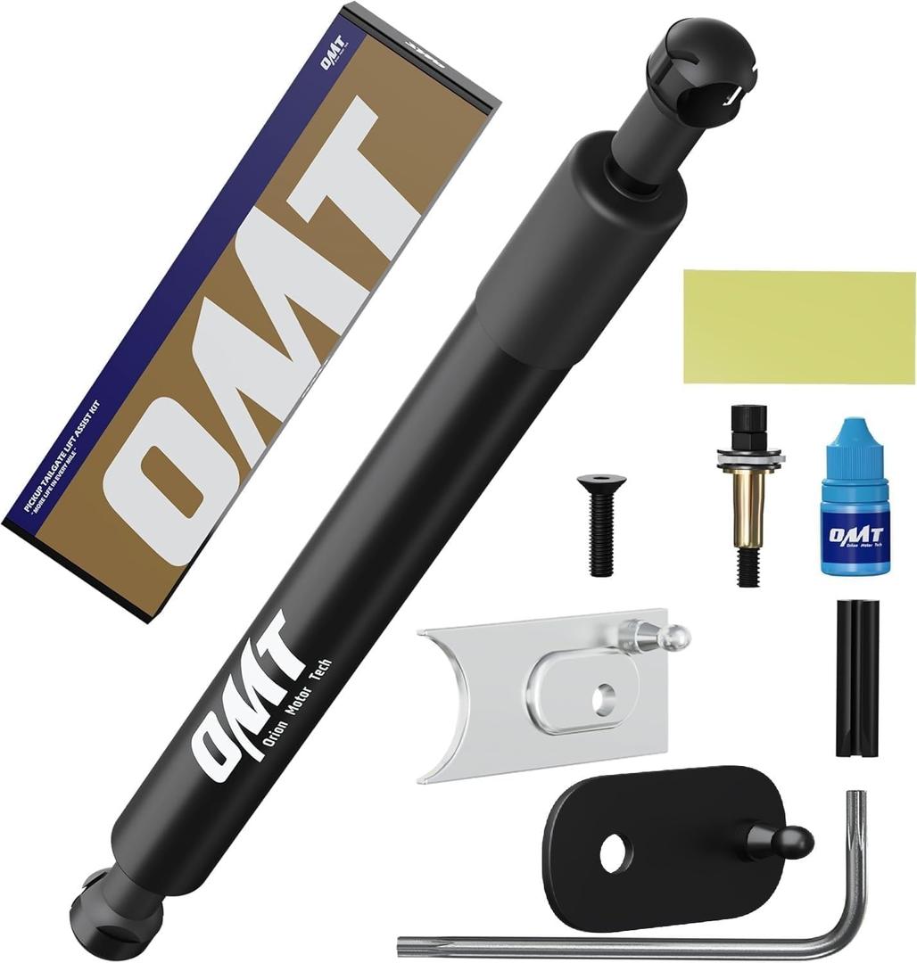 OMT Tailgate Assist Shock Compatible with 09-26 Ram 1500 2500 3500, Black