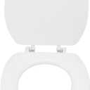 Portable Toilet Portable Toilet Seat Cover Toilet Seat with Lid Replacement Toilet Seat Toilet Bowl Cover will Slow Close Never Loosen for Home Portable Toilet Disposable Toilet Seat Cover/98 (Color ( (45.5x35.5cm, White)