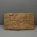 Wicker Storage Basket Water Hyacinth Woven Basket Wicker Storage Cubes,Foldable Baskets for Shelves,Handwoven Laundry Totes for Bedroom,12x12x12inch,Set of 2