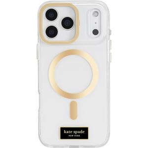 kate spade new york iPhone 17 Pro Max Case with Camera Stand - Compatible with MagSafe - Designer Phone Case - Icon Clear
