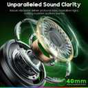 WESEARY Wireless Gaming Headset for PC, PS5, PS4, Switch & Mac, Dual-Mode 2.4GHz & Bluetooth Gaming Headphones with Microphone, Ultra-Low Latency, 3D Stereo Sound, Up to 45H Battery